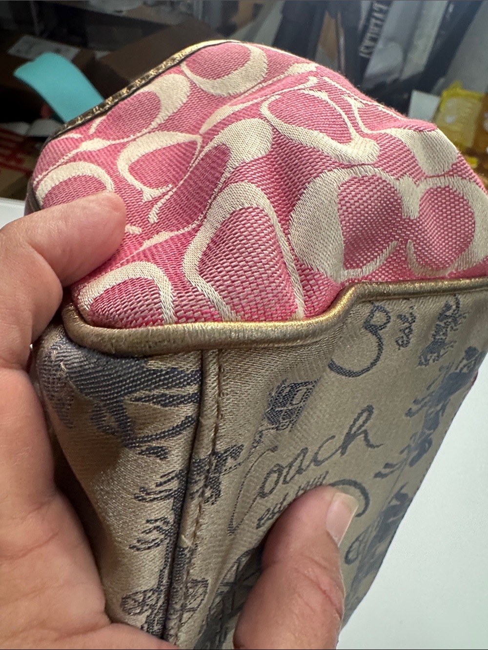 Coach Vintage Y2K-era Coach Signature Patchwork bowler bag in multi-color - Picture 10 of 15